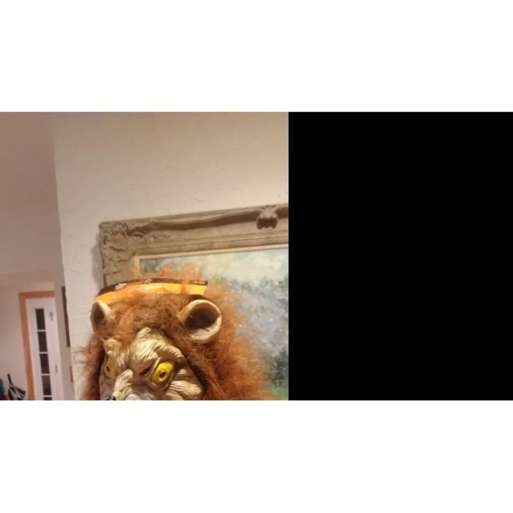 Adult Brown Lion Head Mask Scary